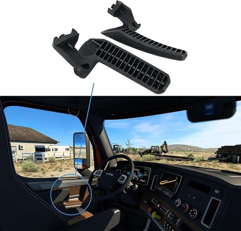 A1865867004 Driver Side & A1865867005 Passenger Side Front Interior Door Handle Fit for Freightliner Cascadia Coronado, Pair in Kuwait