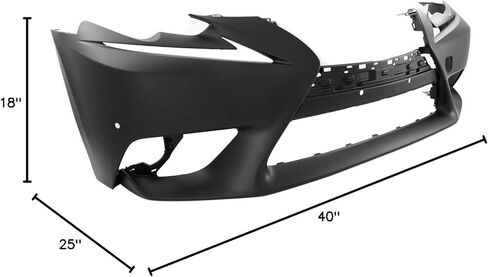 BUMPERS THAT DELIVER - Primered, Front Bumper Cover Fascia Compatible with 2014 2015 2016 Lexus IS250 IS350 IS300 IS200T Sedan w/Park Assist 14 15 16, LX1000263 in Kuwait