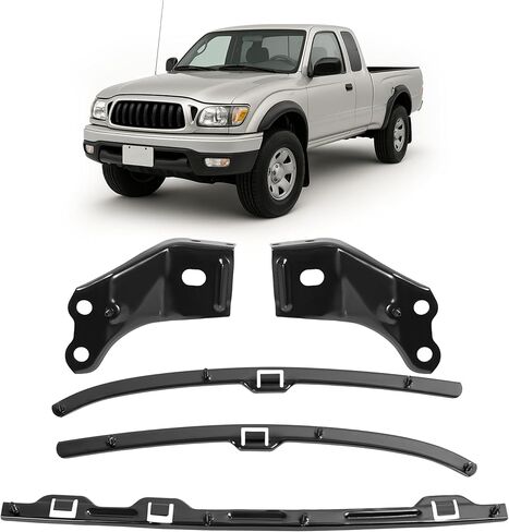 KUAFU 5 Piece Front Bumper Retainer & Bracket Set Compatible with 2001-2004 Toyota Tacoma Replacement for TO1065101 TO1066152 TO1067152 TO1066134 TO1067134 Steel Electrophoresis Primed Black in Saudi Arabia