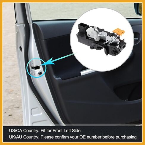 محرك قفل الباب الكهربائي الجانب الأيسر الأمامي لسيارة تشيفي ماليبو 2008-2012 لزحل 931-310 20772312 20922229 22865521 25829641 استبدال أسود in Kuwait