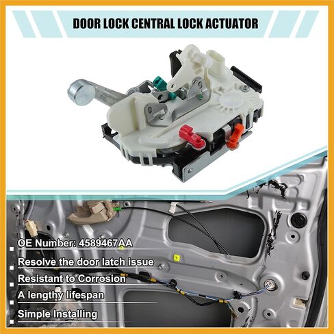 مشغل مزلاج الباب الأمامي الأيسر، قفل الباب، مشغل قفل مركزي مناسب لدودج نيترو 2007-2011 رقم 4589467AA - حزمة من قطعة واحدة بديلة in Kuwait