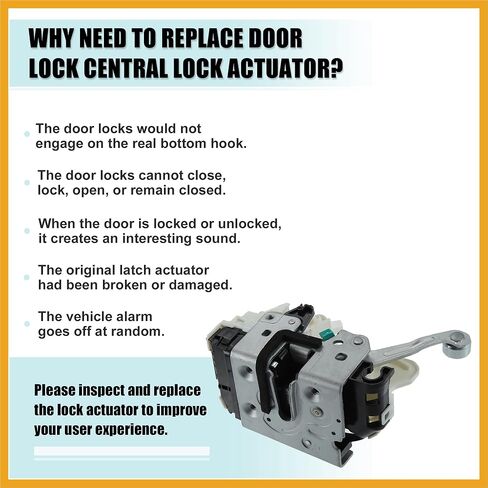 مشغل مزلاج الباب الأمامي الأيسر، قفل الباب، مشغل قفل مركزي مناسب لدودج نيترو 2007-2011 رقم 4589467AA - حزمة من قطعة واحدة بديلة in Kuwait