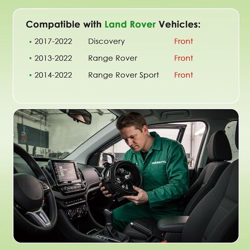 Front AC Heater Blower Motor with Brushless Motor - Compatible with Land Rover Vehicles - Discovery 2017-2022, Range Rover 2013-2022, Range Rover Sport 2014-2022 - Motor Fan# LR086148 in Saudi Arabia