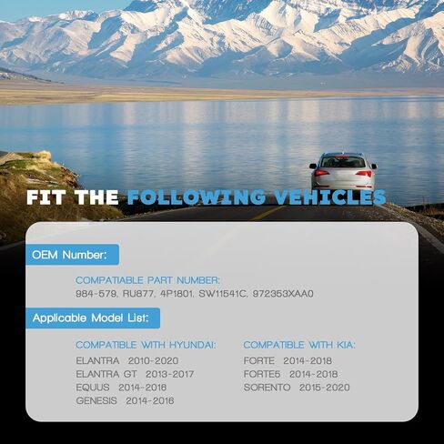 HVAC Blower Motor Resistor with Wire Harness Compatible with Hyundai Elantra 2010-2020 Equus Genesis Elantra Gt Replacement for Kia Forte 2014-2018 Sorento Forte5# 972353XAA0 984-579 in Kuwait