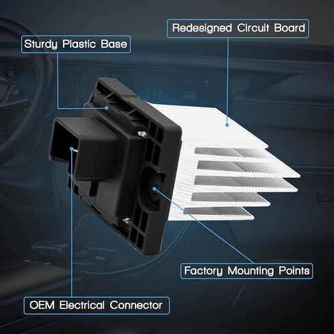 HVAC Blower Motor Resistor with Wire Harness Compatible with Hyundai Elantra 2010-2020 Equus Genesis Elantra Gt Replacement for Kia Forte 2014-2018 Sorento Forte5# 972353XAA0 984-579 in Kuwait