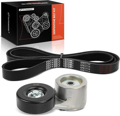A-Premium Engine Serpentine Belt Drive Kit Compatible with Ford F-250 F-350, F-53 Motorhome Chassis, F-Super Duty, E-250 E-350 Econoline Club Wagon, E-350 Econoline, Econoline Super Duty - OHV V8 7.5L in Saudi Arabia