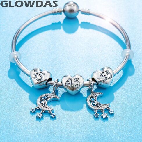 سحر النجوم والهلال القمر Dreamcatcher يتدلى، مناسب لسوار Pandora First Mothers Day، 925 فضة متألقة CZ Dream Catcher Beads، هدايا للحبيب/الأزواج/الأصدقاء in Saudi Arabia