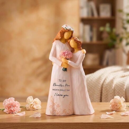 Gifts for Mom, Mom Birthday Gifts from Daughter, 5.5" Handmade Mother Daughter Figurine, Meaningful Moms Gift for Birthday, Mothers Day, Valentines Day, Christmas in Kuwait