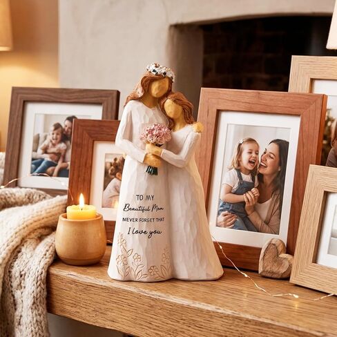 Gifts for Mom, Mom Birthday Gifts from Daughter, 5.5" Handmade Mother Daughter Figurine, Meaningful Moms Gift for Birthday, Mothers Day, Valentines Day, Christmas in Kuwait