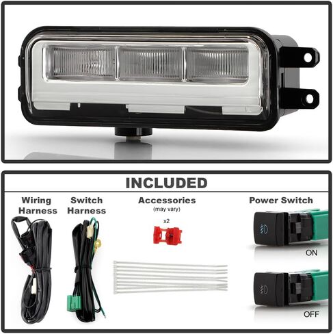 KEEKPO - For 2024-2025 Toyota Tacoma LED Front Bumper Fog Lights Driving Lamps w/Switch Pair Replacement Left+Right in Saudi Arabia