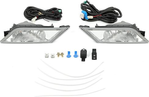 KUAFU Fog Light Compatible with 2011-2013 Honda Odyssey Bumper Driving Fog Lamps W/Bulbs & Wiring Harness & Switch Kit Replacement for HO2593129 HO2592129 Driver & Passenger Side - Clear Lens in Saudi Arabia