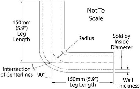Pegasus E90.35-BLACK-6, Black Silicone Hose, 1 3/8" I.D. 90 degree Elbow, 6" Legs (no logo) in Kuwait