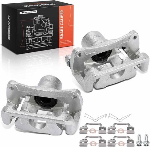 A-Premium Disc Brake Caliper Assembly with Bracket Compatible with Chevrolet & GMC Vehicles - Colorado, Canyon, 2021 2022 - Rear Driver and Passenger Side, 2-PC Set in Saudi Arabia
