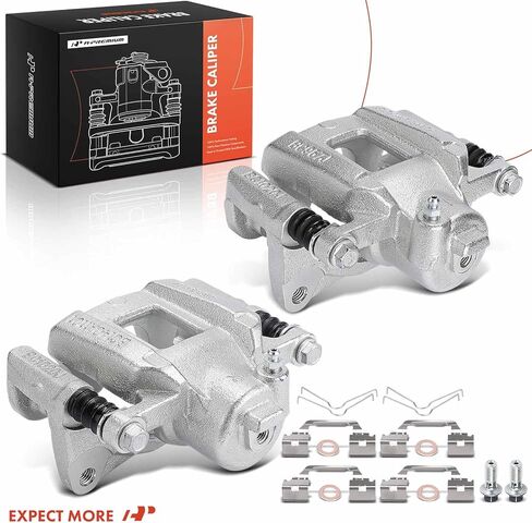 A-Premium Disc Brake Caliper Assembly with Bracket Compatible with Chevrolet & GMC Vehicles - Colorado, Canyon, 2021 2022 - Rear Driver and Passenger Side, 2-PC Set in Saudi Arabia