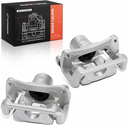 A-Premium Disc Brake Caliper Assembly with Bracket Compatible with Chevrolet & GMC Vehicles - Colorado, Canyon, 2021 2022 - Rear Driver and Passenger Side, 2-PC Set in Saudi Arabia