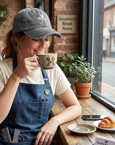 InnoBeta Dog Groomer Gifts Baseball Cap for Women & Men Grey in Saudi Arabia