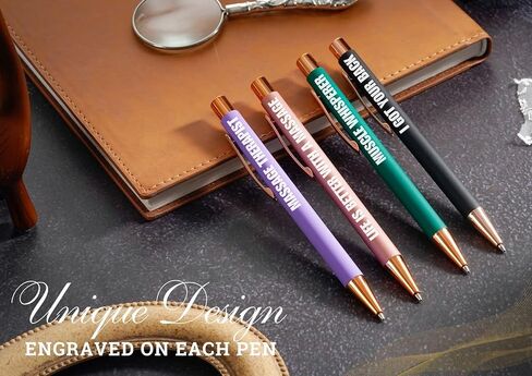 مجموعة أقلام حبر جاف لهدايا العلاج بالتدليك من إنوبيتا مكونة من 4 قطع، هدايا مضحكة لأعياد الميلاد والكريسماس in Kuwait