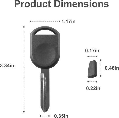 Ignition Car Key for 2000-2017 Ford F150 F250 Mustang Ranger Excursion Expedition Explorer Lincoln Mazda Mercury, H84 H92 4D-63 40 80 Bit Uncut Transponder Ignition Car Key (2 Pcs) in Saudi Arabia