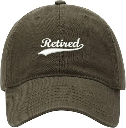 قبعة بيسبول للرجال متقاعد مطرزة من القطن المغسول، قبعة أبي، قبعات بيسبول in Kuwait