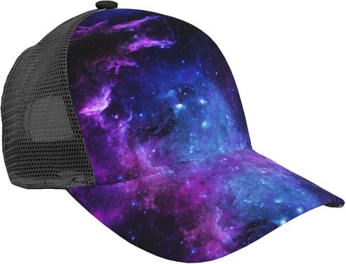 قبعة بيسبول نسائية شبكية مطبوعة على شكل نجمة الكون جالاكسي ستار، قبعة للأب، قبعة هيب هوب قابلة للتعديل، قبعة سائق الشاحنة in Kuwait