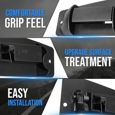 Exterior Door Handle | Outside Rear Left & Right Side | Compatible with 1999-2007 Chevy Silverado 1500 2500 HD 3500, 1999-2007 GMC Sierra 1500 2500 HD 3500 | OE # 15758171, 15758172 in Kuwait