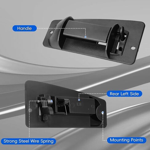 Exterior Door Handle | Outside Rear Left & Right Side | Compatible with 1999-2007 Chevy Silverado 1500 2500 HD 3500, 1999-2007 GMC Sierra 1500 2500 HD 3500 | OE # 15758171, 15758172 in Kuwait