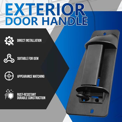 Exterior Door Handle | Outside Rear Left & Right Side | Compatible with 1999-2007 Chevy Silverado 1500 2500 HD 3500, 1999-2007 GMC Sierra 1500 2500 HD 3500 | OE # 15758171, 15758172 in Kuwait