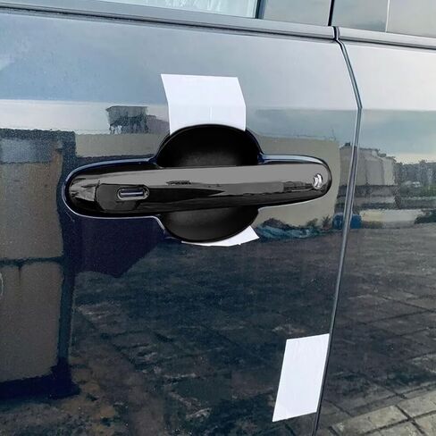 أغطية مقبض الباب الخارجي متوافقة مع Toyota New Grand Highlander 2024 2025 2026 أغطية مقبض الباب ملحقات السيارة الخارجية ABS 8 قطع (نمط أسود لامع) in Kuwait
