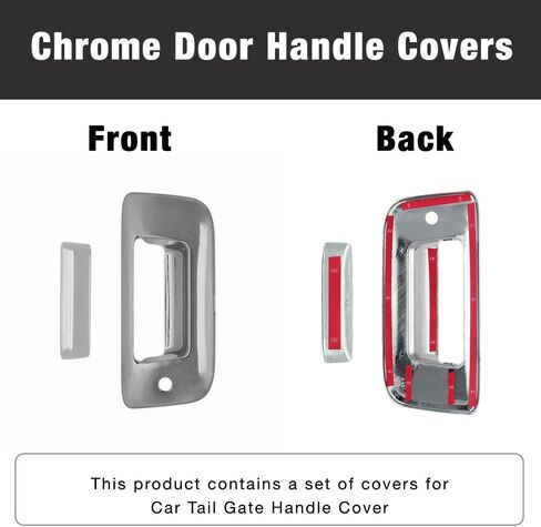 SEGADEN Chrome Plated Tail Gate Handle Cover Compatible with 2007-2013 Chevrolet Silverado GMC Sierra (with Keyhole No Camera Hole) XG7656 in Saudi Arabia