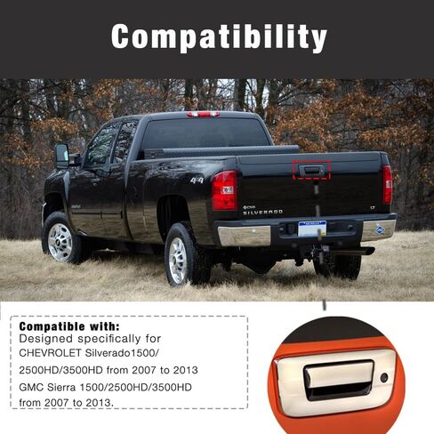 SEGADEN Chrome Plated Tail Gate Handle Cover Compatible with 2007-2013 Chevrolet Silverado GMC Sierra (with Keyhole No Camera Hole) XG7656 in Saudi Arabia