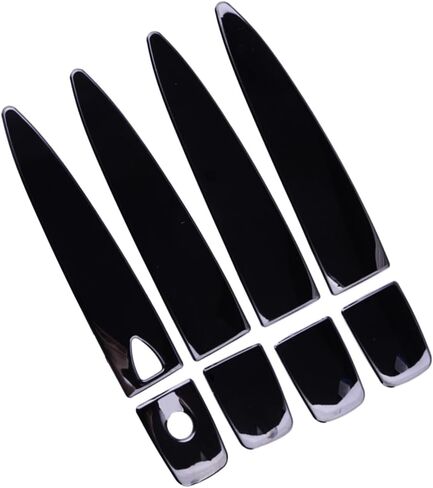 Black Exterior Door Handle Cover Trim 2 Holes Set Compatible for Nissan Sentra Sedan 2013-2019 in Kuwait