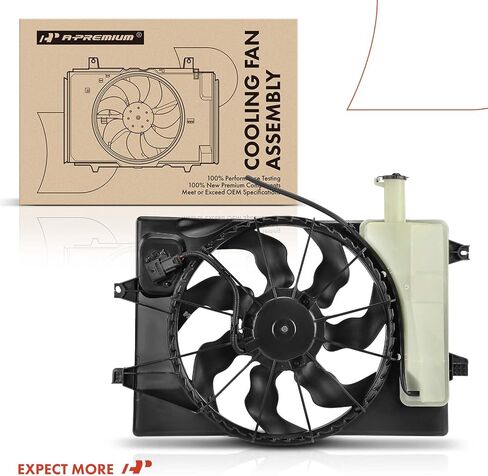 A-Premium Engine Radiator Cooling Fan Assembly Compatible with Select Hyundai Models - Elantra 2021 2022 2023 - Replace# 25380AA000, 25380AA050 in Saudi Arabia