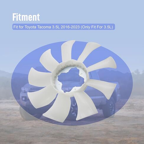 Radiator Engine Cooling Fan Blade Fit for Toyota Tacoma 3.5L 2016-2023 Replace 325-50713 in Kuwait