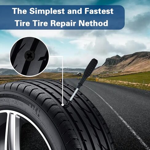 80 Pcs Tire Repair Rubber Nail, Tire Repair Nail Tire Repair Rubber Screws Fast Tool Self-Service Tire Repair Nail Vacuum Suitable for Car Motorcycle Jeep Tire Puncture Repair in Kuwait