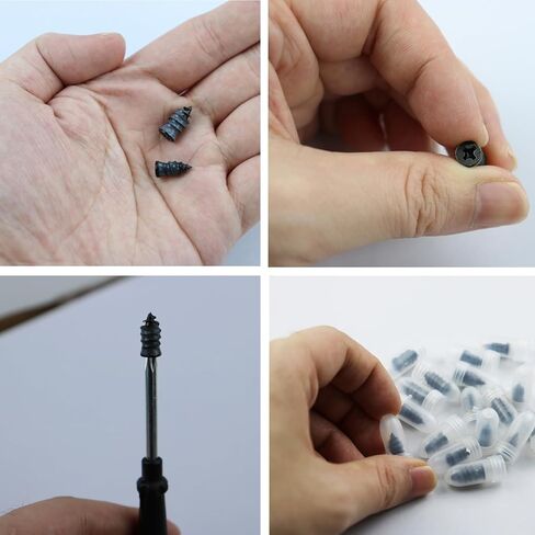 80 Pcs Tire Repair Rubber Nail, Tire Repair Nail Tire Repair Rubber Screws Fast Tool Self-Service Tire Repair Nail Vacuum Suitable for Car Motorcycle Jeep Tire Puncture Repair in Kuwait