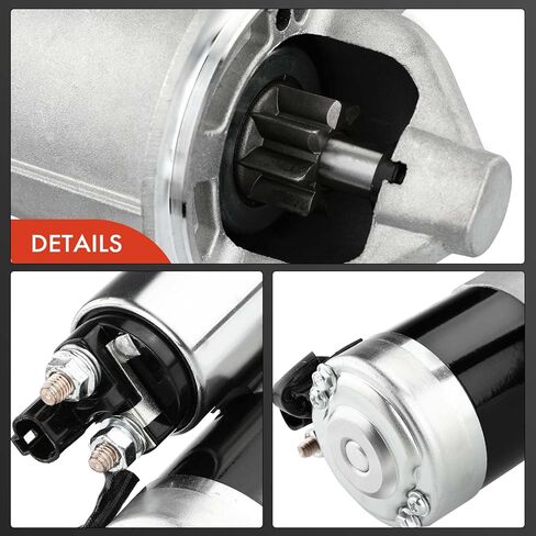 A-Premium Starter Motor Compatible with Hyundai Elantra 07-12, Tiburon 07-08 & Kia Spectra 07-09, Sportage 07-10, Soul, L4 2.0L, Manual Trans, 12V 1.2KW 8-Tooth CW, Replace# 36100-23170 in Saudi Arabia