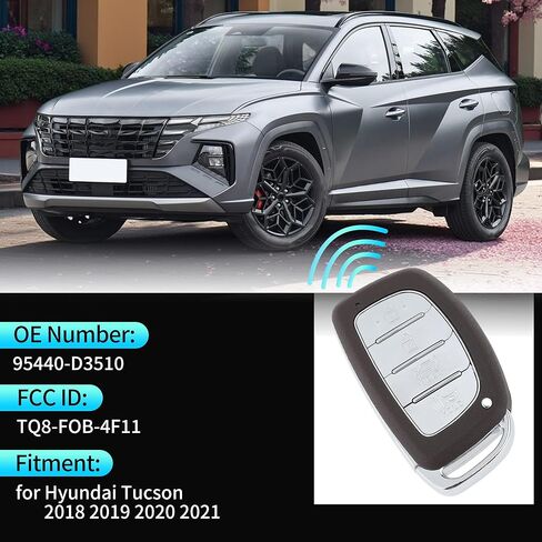 X AUTOHAUX TQ8-FOB-4F11 433 MHz استبدال دخول بدون مفتاح مفتاح ذكي عن بعد فوب لشركة Hyundai Tucson 2018 2019 2020 2021 No.95440-D3510 4 أزرار in Kuwait
