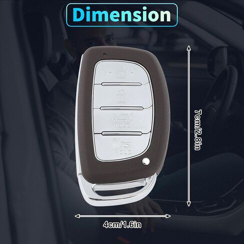 X AUTOHAUX TQ8-FOB-4F11 433 MHz استبدال دخول بدون مفتاح مفتاح ذكي عن بعد فوب لشركة Hyundai Tucson 2018 2019 2020 2021 No.95440-D3510 4 أزرار in Kuwait