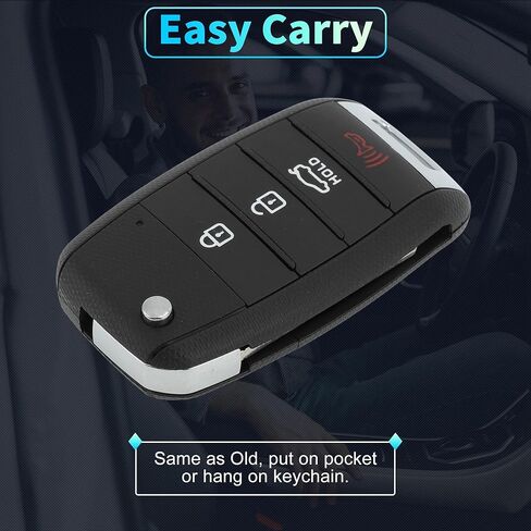 X AUTOHAUX OSLOKA-870T 433 ميجاهرتز استبدال مفتاح ذكي عن بعد للدخول بدون مفتاح فوب لكيا فورتي 2013-2016 لكيا فورتي5 كوب 2014-2016 رقم 95430-A7400 4 أزرار 2 قطعة in Saudi Arabia
