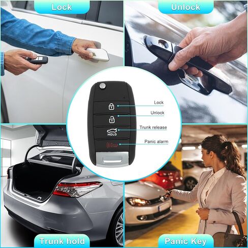 X AUTOHAUX OSLOKA-870T 433 ميجاهرتز استبدال مفتاح ذكي عن بعد للدخول بدون مفتاح فوب لكيا فورتي 2013-2016 لكيا فورتي5 كوب 2014-2016 رقم 95430-A7400 4 أزرار 2 قطعة in Saudi Arabia