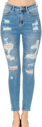 Wax Jeans Women's Push-Up 3 Button Skinny True Stretch Jeans Butt I Love! Black Jeans Size 7 in Saudi Arabia