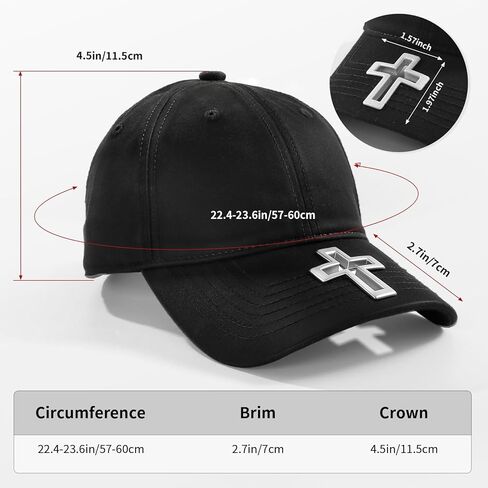 الغسق يطير قبعة بيسبول القبعات المسيحية يسوع الصليب الظل الإسقاط الانظار لينة تاج قابل للتعديل للجنسين قبعة سوداء in Kuwait