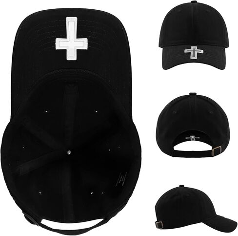 الغسق يطير قبعة بيسبول القبعات المسيحية يسوع الصليب الظل الإسقاط الانظار لينة تاج قابل للتعديل للجنسين قبعة سوداء in Kuwait