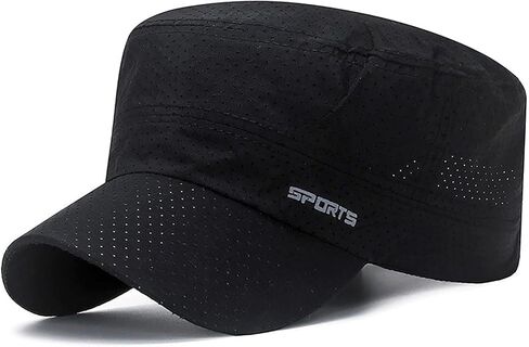 Army Cadet Cap for Men Military Style Flat Top Baseball Caps Quick Dry Sunshade Hat in Kuwait
