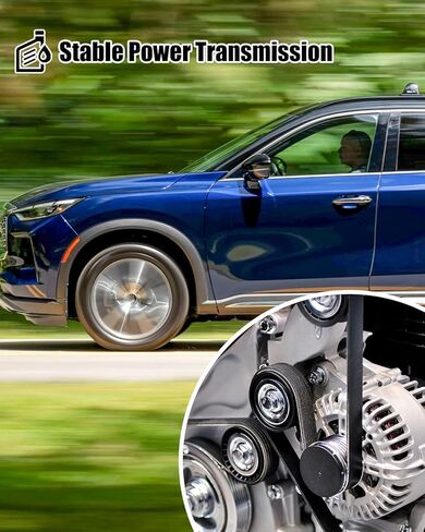Serpentine Drive Belt Fit for Nissan Altima Pathfinder 2013-2018 Murano Maxima 2016-2020 Quest 2014-2017 Fit for Infiniti QX60 2014-2020 JX35 BMW 750iL 850Ci, Replace 7PK1041 K070407 in Saudi Arabia