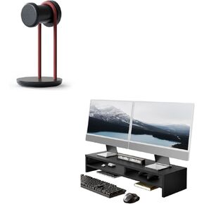 حامل شاشة Fenge، حامل شاشة كمبيوتر 31.5 بوصة للمكتب مع حامل سماعة الرأس لسطح المكتب in Kuwait