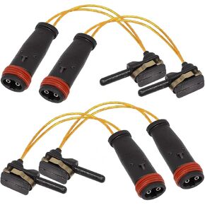 4 PCS Brake Pad Sensor, Front Rear Brake Pad Wear Sensor Alarm Cable, Detection Assembly OEM# 2115401717 2205400617 2205400717, Compatible with Mercedes-Benz E350 W211 W220 C300 C350 (Black) in Kuwait