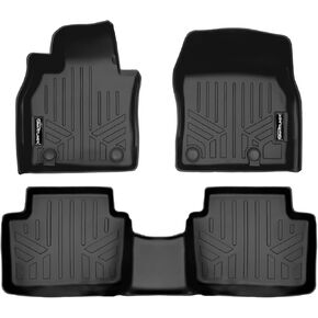 SMARTLINER Custom Fit All Weather 2 Row Floor Mats & Cargo Liner Set Black Compatible with 2019-2023 Mazda 3 (Only Fits FWD Sedan Models) in Saudi Arabia
