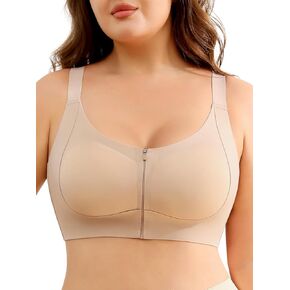 Slimers Zip Front Bras for Women: Wireless Post Surgery Compression Bars Full Coverage Comfort Everyday in Kuwait
