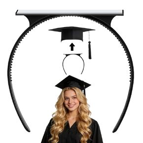Graduation Cap Headband Insert, Grad Cap Headband Holder - Secures Your Graduation Caps & Keeps Hairstyle, Hat Accessories for Graduates, Students, Women in Saudi Arabia